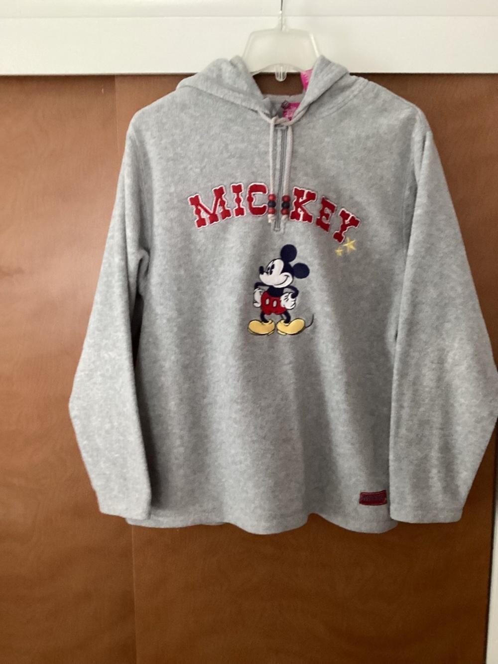 Disney Classic Mickey Mouse Fleece Hoodie Sweatshirt Official 1/4 Zip Ladies Sm